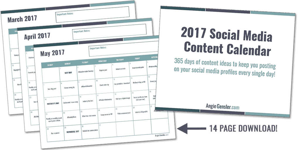 2017 Content Calendar_LP 2017 social media content calendar