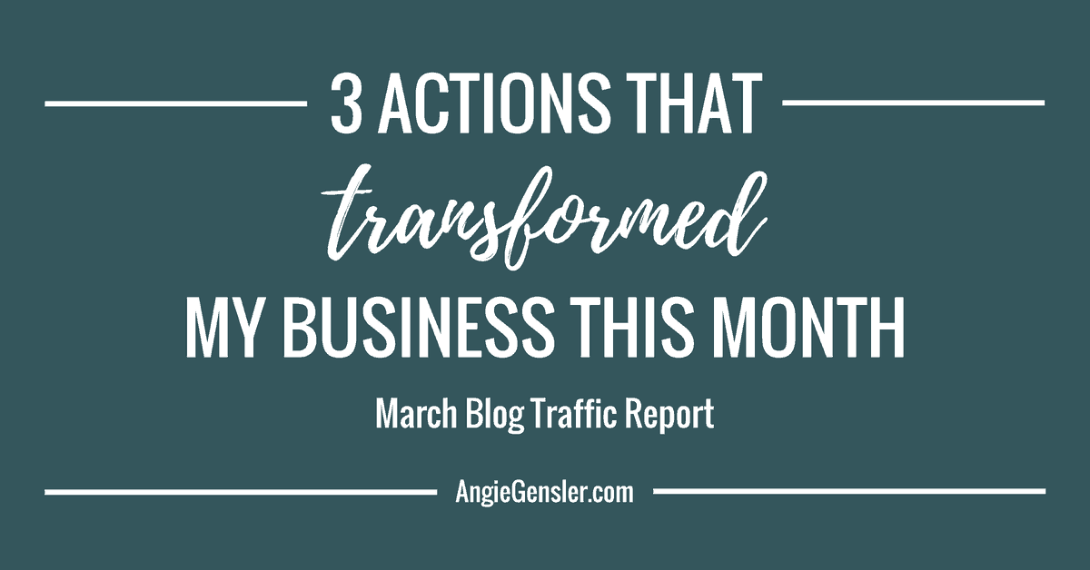 3 Actions That Transformed My Business
