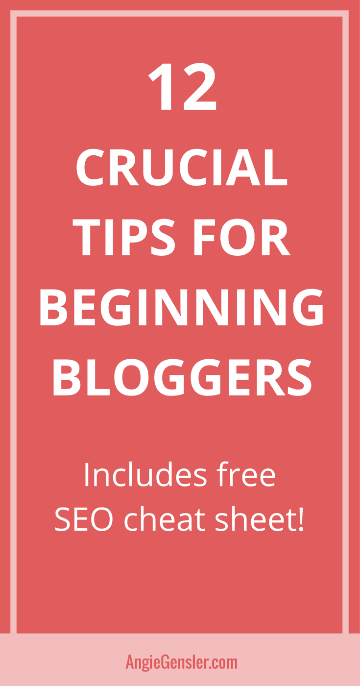 Blogging tips for beginners with free seo cheat sheet