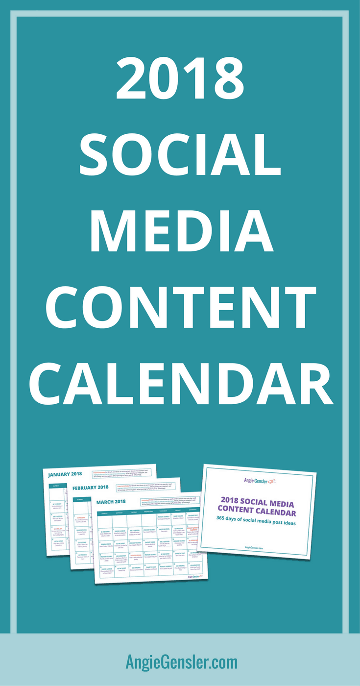 How to Create and Use a Social Media Content Calendar - Angie Gensler