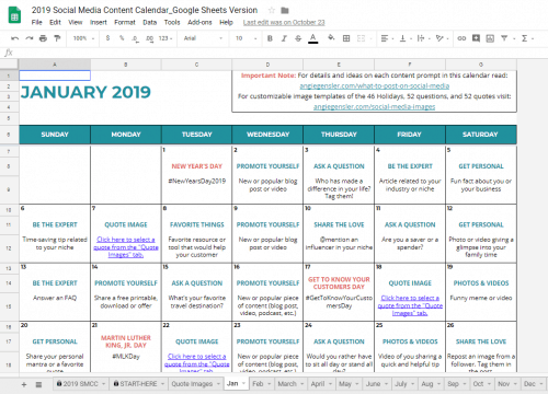 How to Create and Use a Social Media Content Calendar Angie Gensler