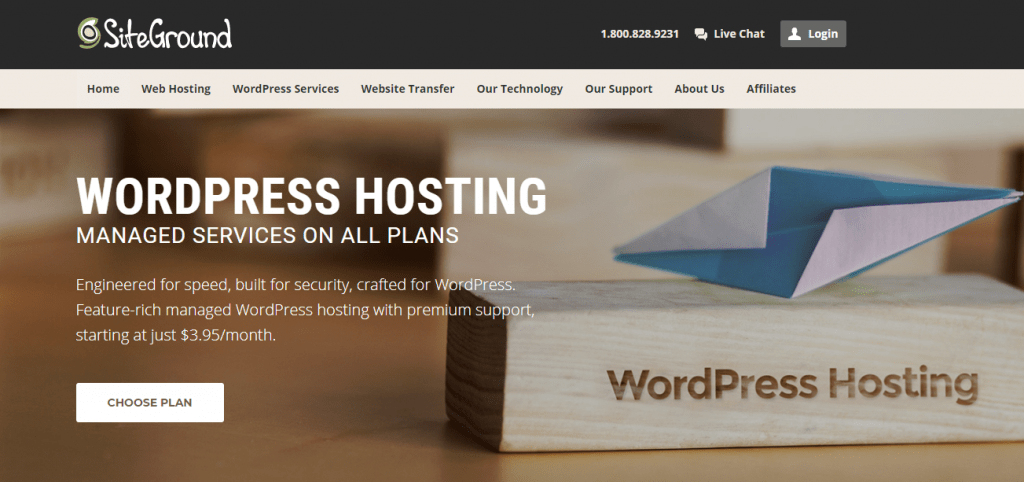 WordPress Hosting - SiteGround