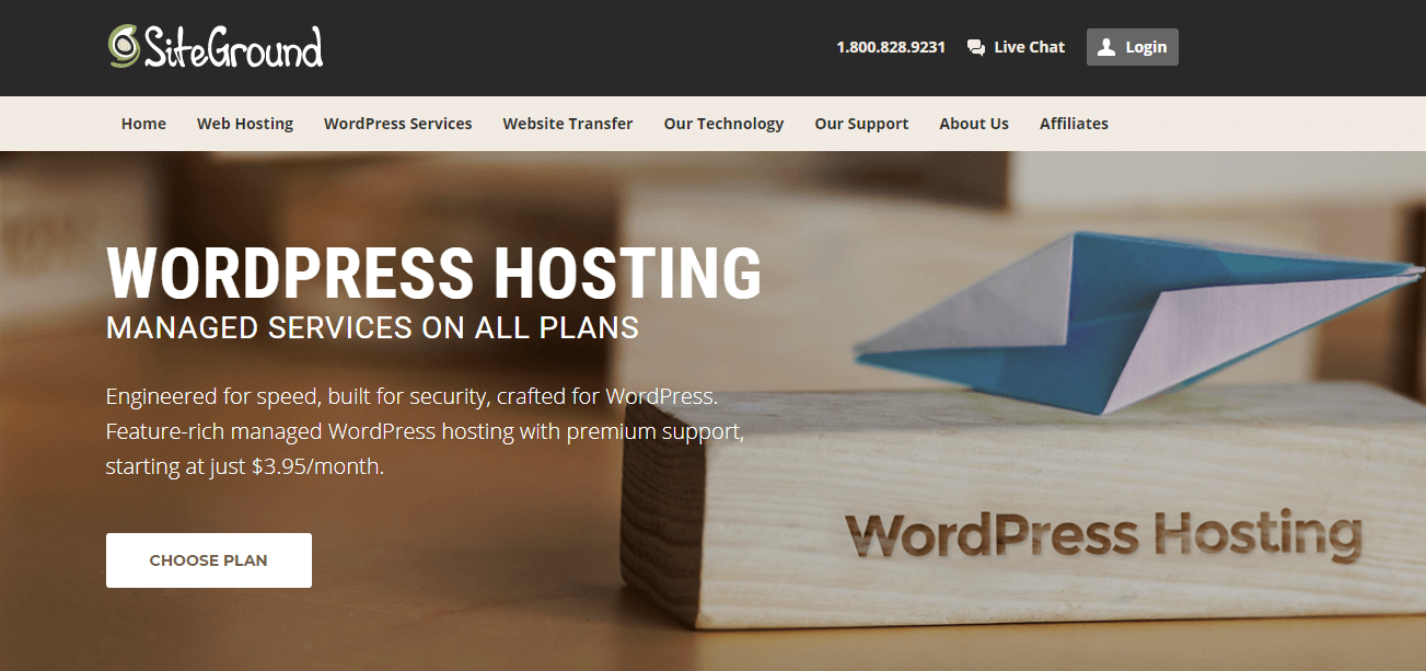 WordPress Hosting - SiteGround