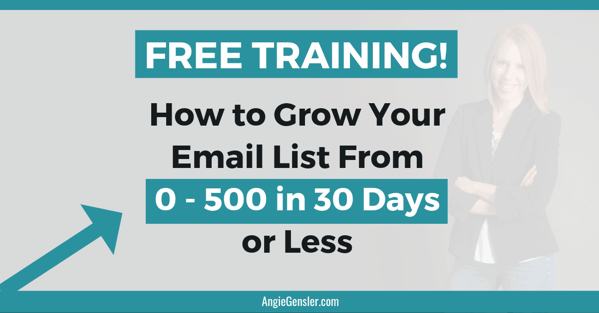 Free Training How to Grow Your Email List From 0 - 500 in 30 Days or Less