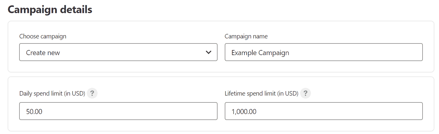 Enter Your Campaign Details