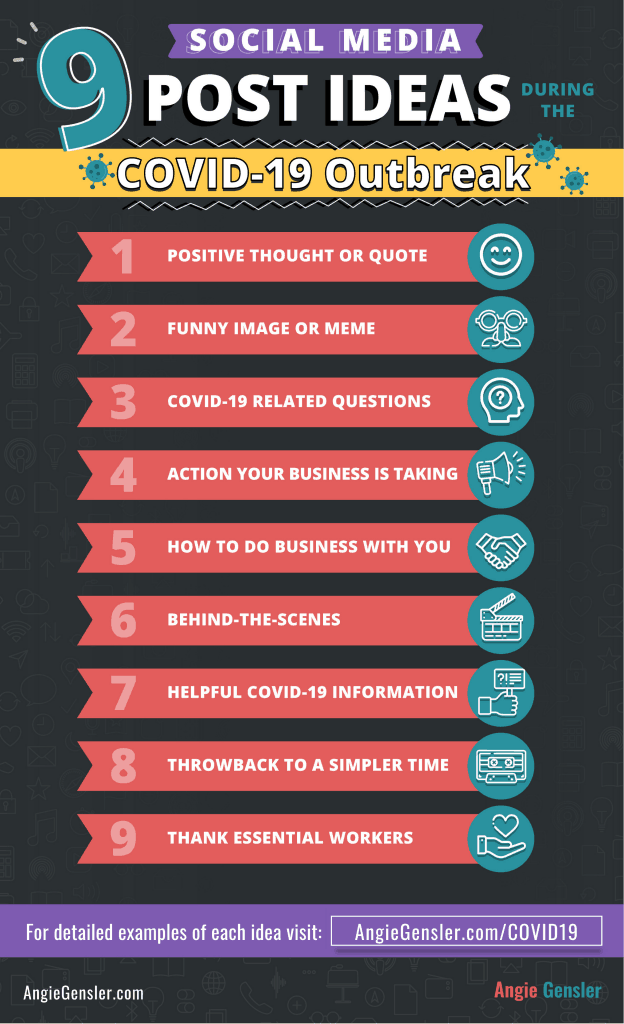 9 Social Media Post Ideas For The Coronavirus Outbreak Infographic