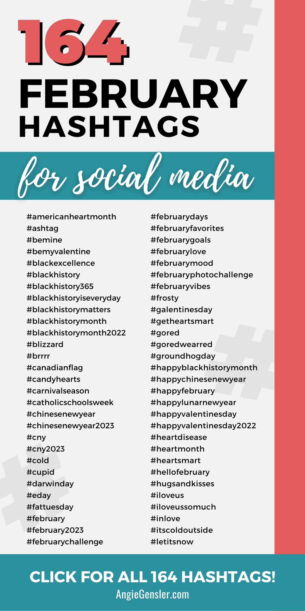 February Hashtags for Social Media Over 160 Hashtags for 2023 Angie