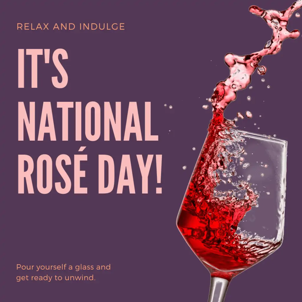 it's national rosé day june holidays blog post image