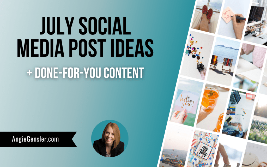 july social media post ideas blog image