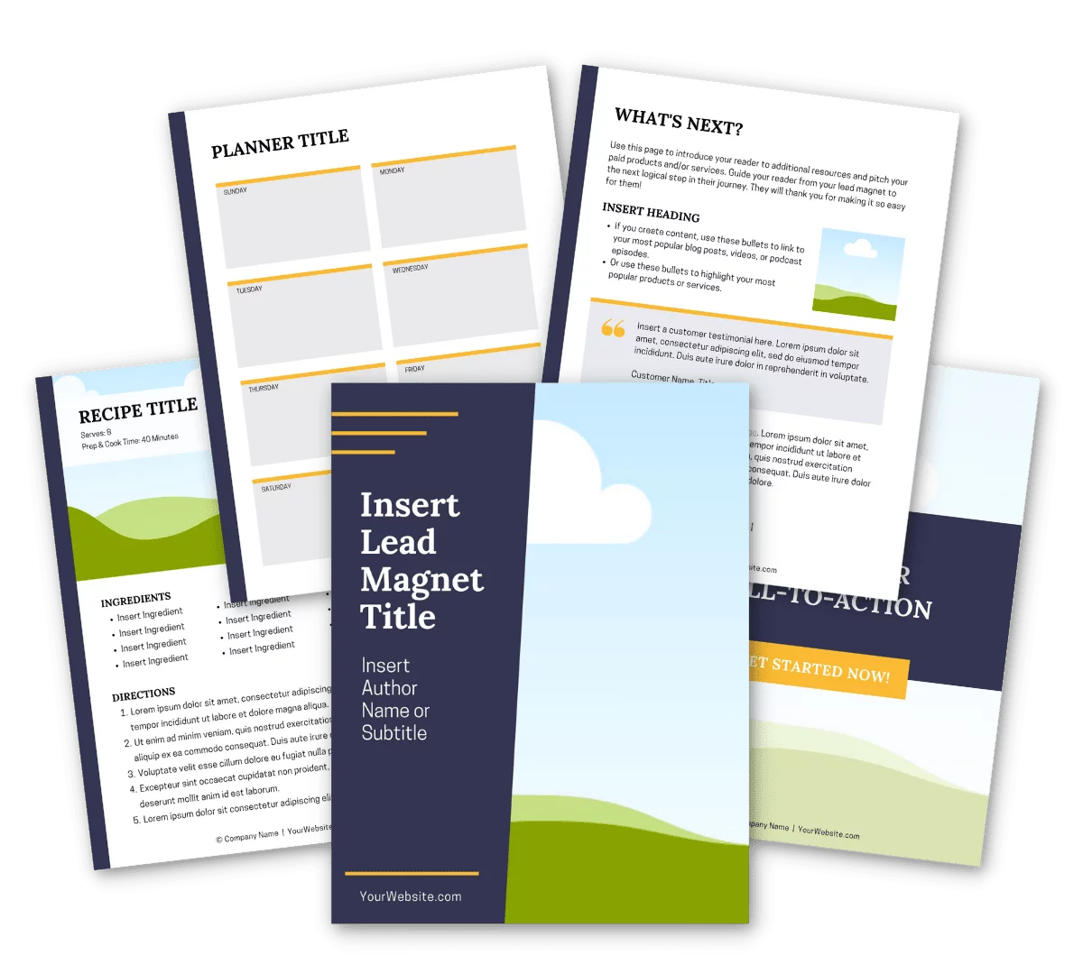 home page image templates