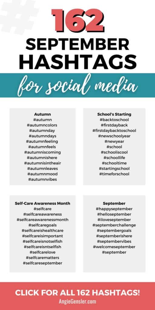 september hashtags infographic