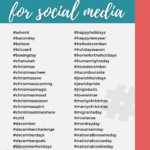 december hashtags infographic