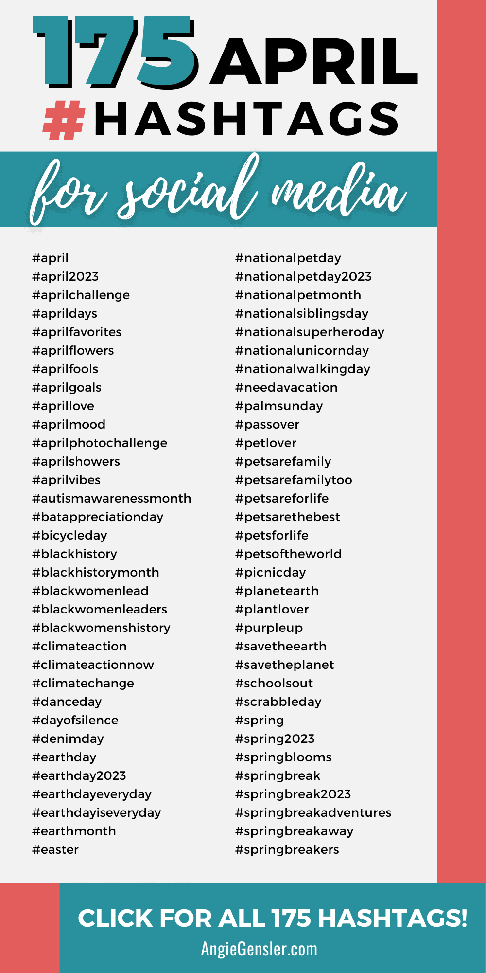 April Hashtags for Social Media Over 175 hashtags for 2023 Angie