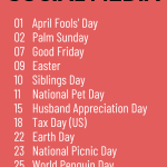 april holidays infographic