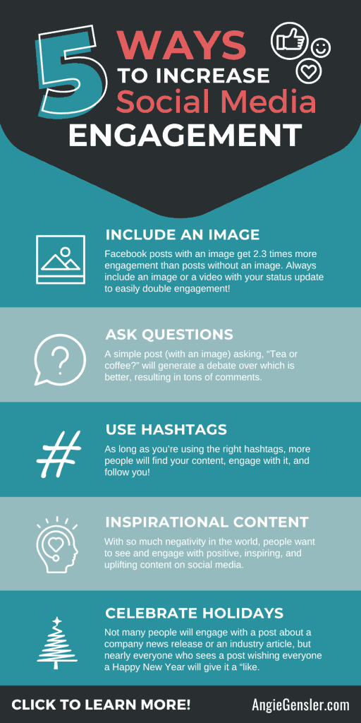 5 ways to increase social media engagement infographic 2