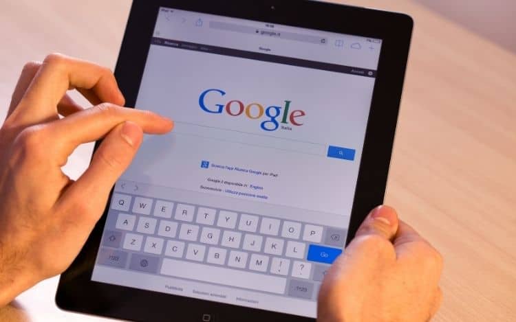 google on a tablet