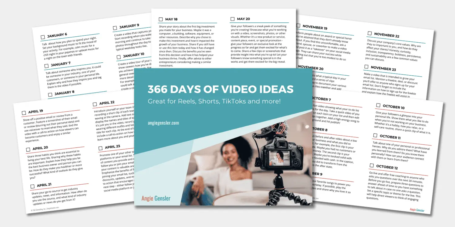 366 video ideas template shop page image
