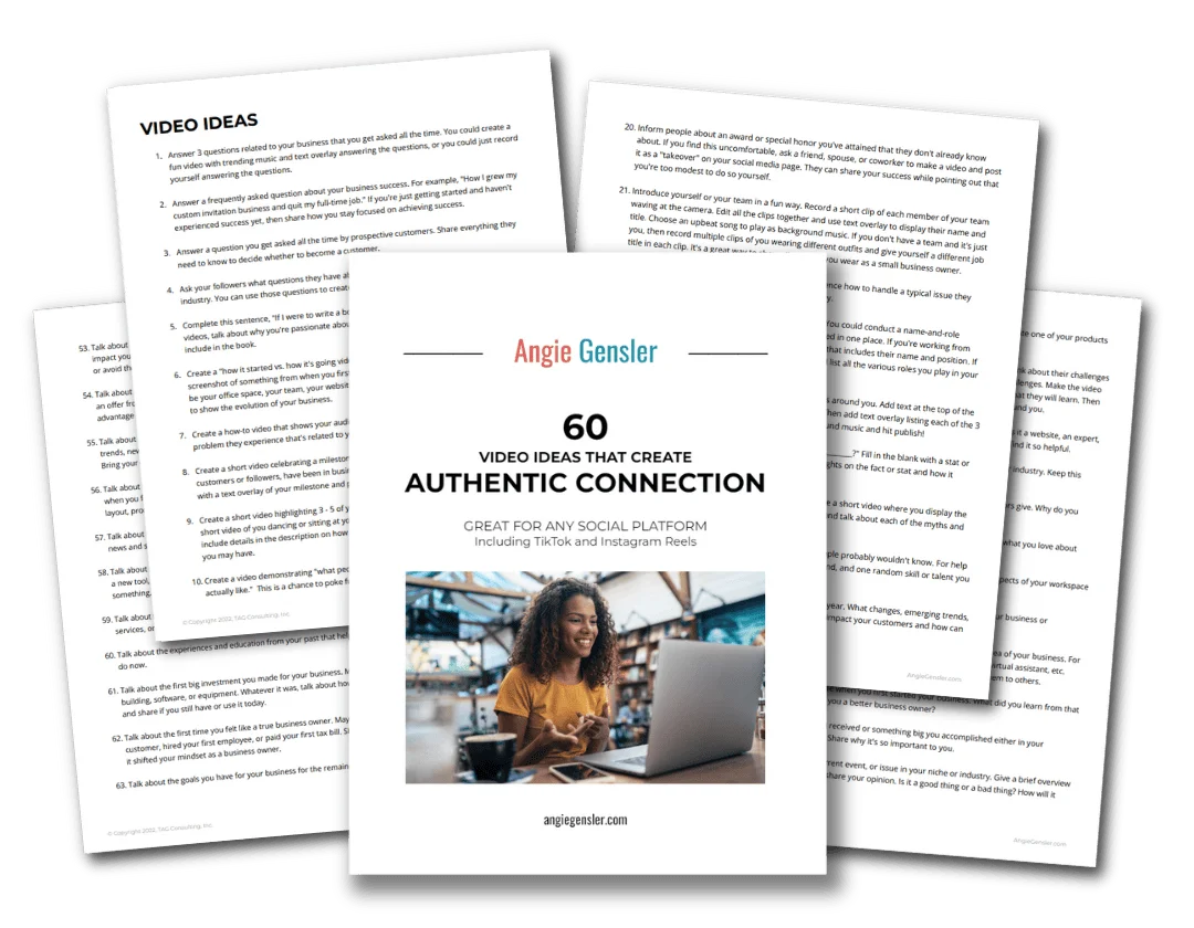 60 Video Ideas for Authentic Connection 60 video ideas for authentic connection