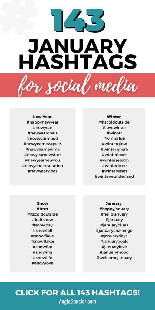 january hashtags infographic