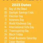 november holidays 2023 infographic