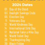 november holidays 2024 infographic