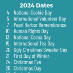 december holidays infographic