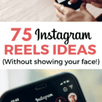 75 instagram reels ideas without showing your face blog image pinterest image (2)