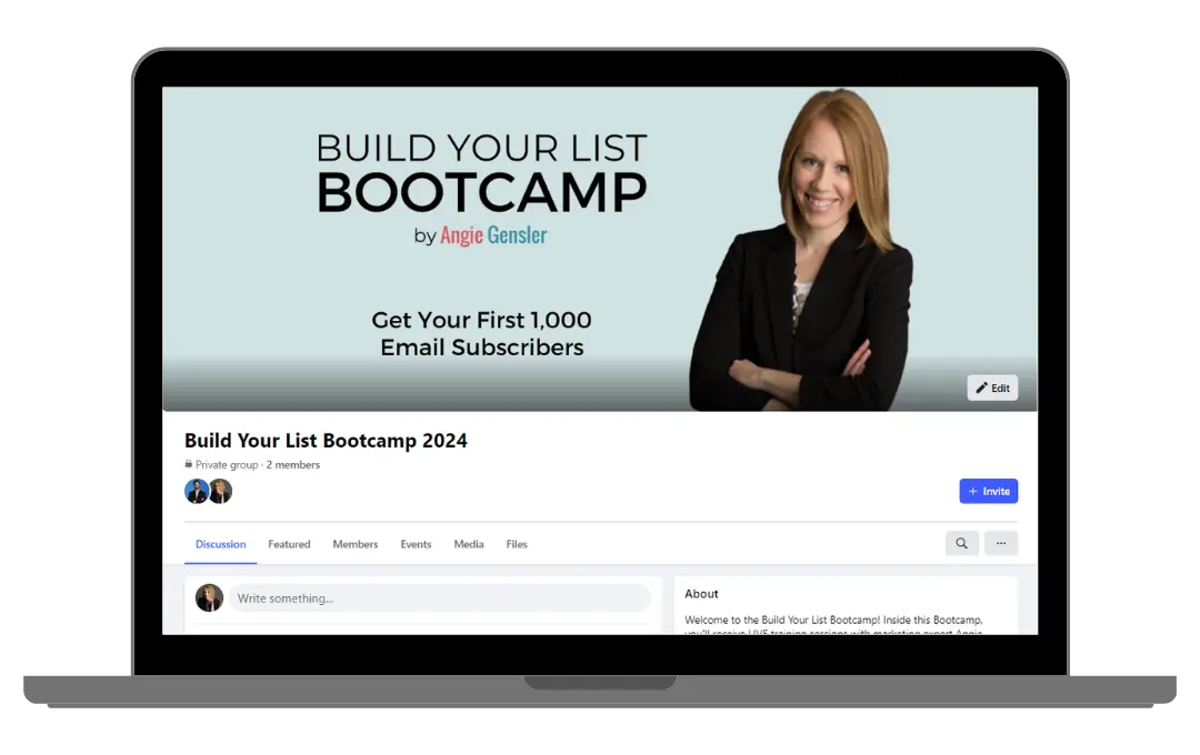 private Build Your List Bootcamp facebook group