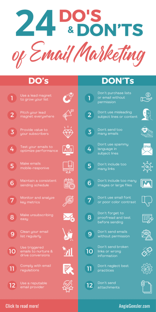 email marketing dos and donts infographic