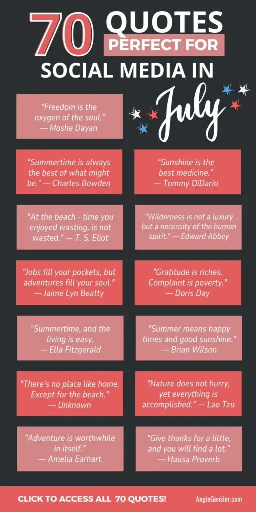 70 quotes for july infographic