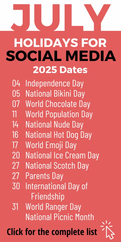 july holidays for 2025 pinterest