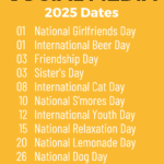 august holidays for social media 2025