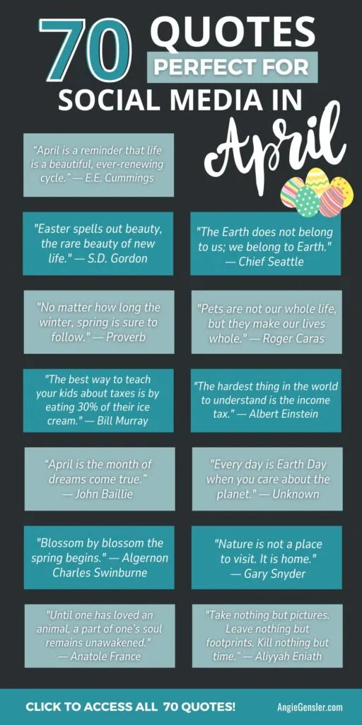 90 quotes for april infographic