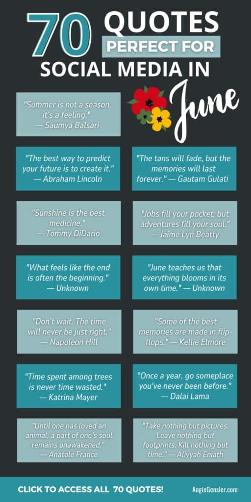 70 quotes for june infographic